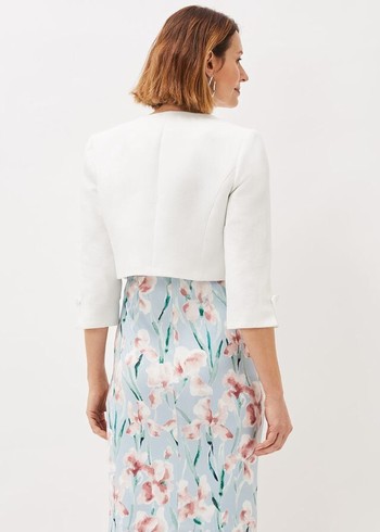 Phase Eight Zoelle Bow Detail Jackets White Australia | GH4725089